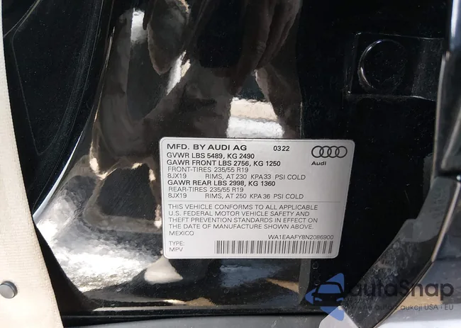 WA1EAAFY8N2086900: 44294567