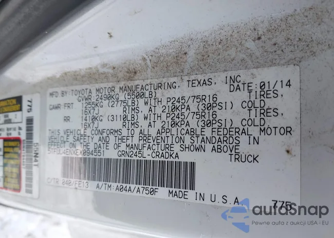 5TFUU4ENXEX094551: 44294621