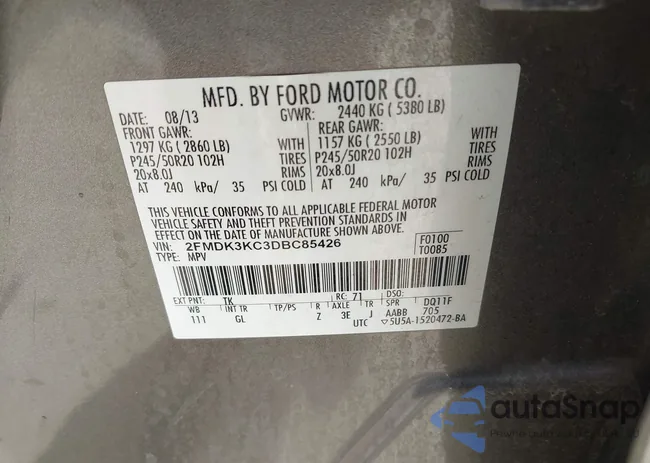 2FMDK3KC3DBC85426: 44293880