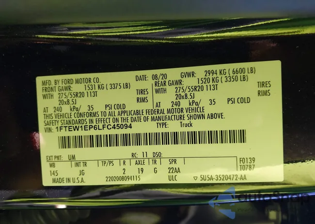 1FTEW1EP6LFC45094: 44293897