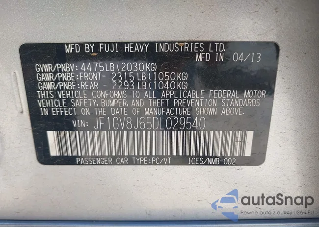 JF1GV8J65DL029540: 44293904