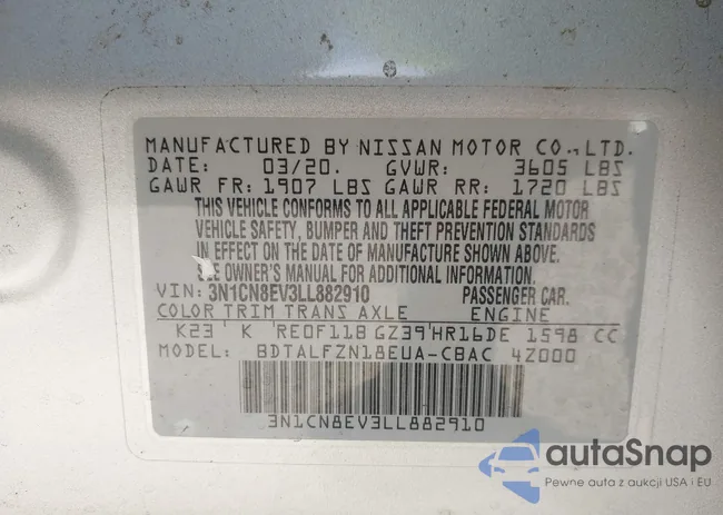 3N1CN8EV3LL882910: 44293939