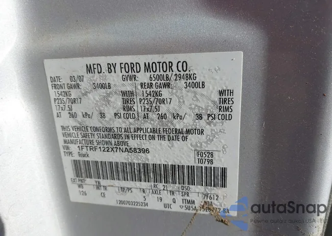 1FTRF122X7NA58396: 44293954