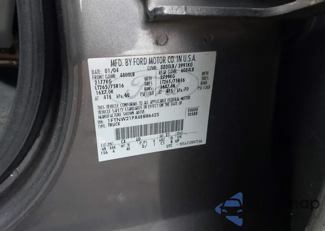 1FTNW21PX4EB86425: 44293963