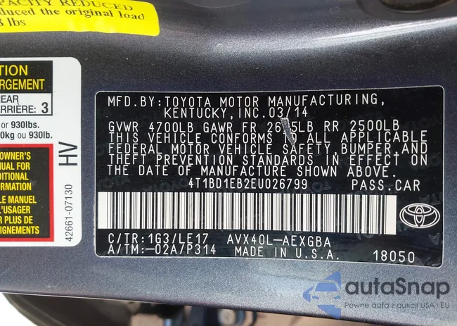 4T1BD1EB2EU026799: 44293970