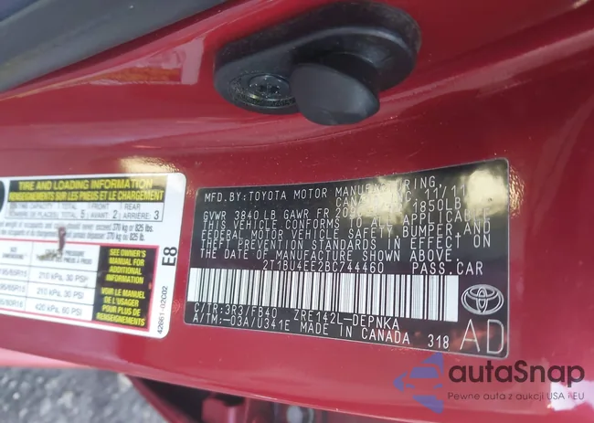 2T1BU4EE2BC744460: 44293976