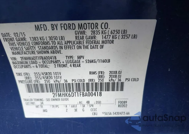 2FMHK6DT1FBA00418: 44295228