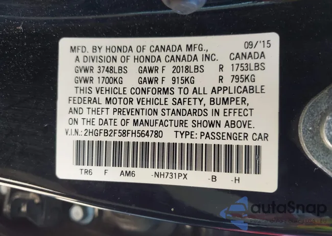 2HGFB2F58FH564780: 44295276