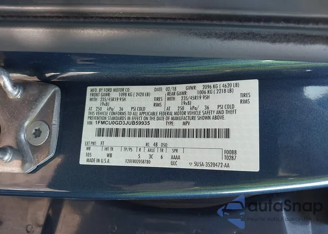 1FMCU0GD3JUB59935: 44295354