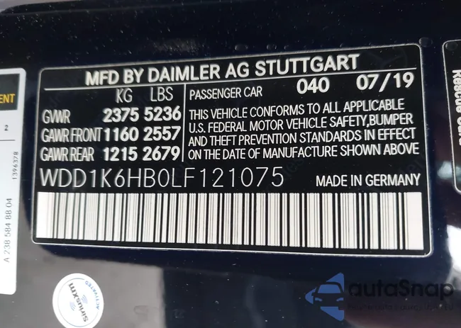 WDD1K6HB0LF121075: 44295355