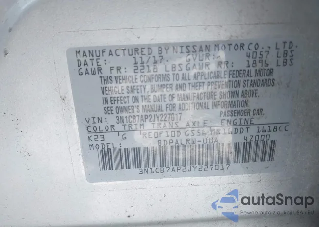 3N1CB7AP2JY227017: 44295420