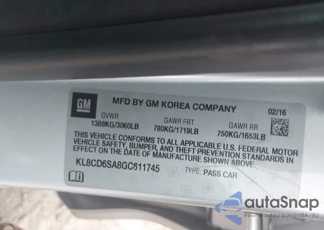 KL8CD6SA8GC611745: 44295429