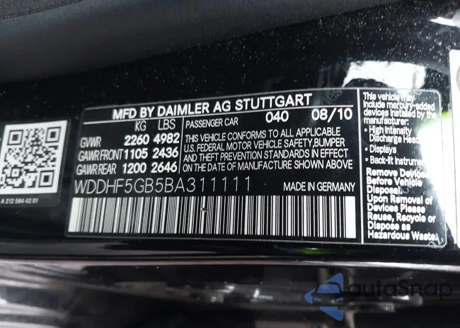 WDDHF5GB5BA311111: 44295431