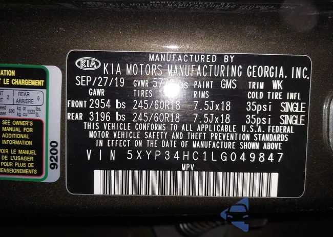 5XYP34HC1LG049847: 44295501