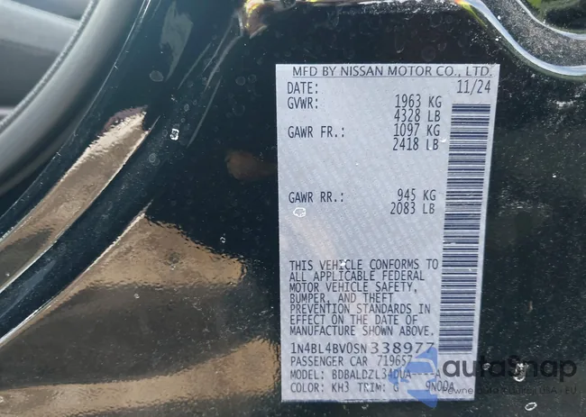 1N4BL4BV0SN338977: 44295517