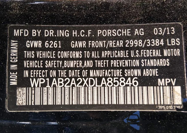 WP1AB2A2XDLA85846: 44295525