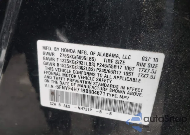 5FNYF4H71BB004671: 44295548