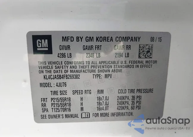 KL4CJASB4FB269382: 44295582