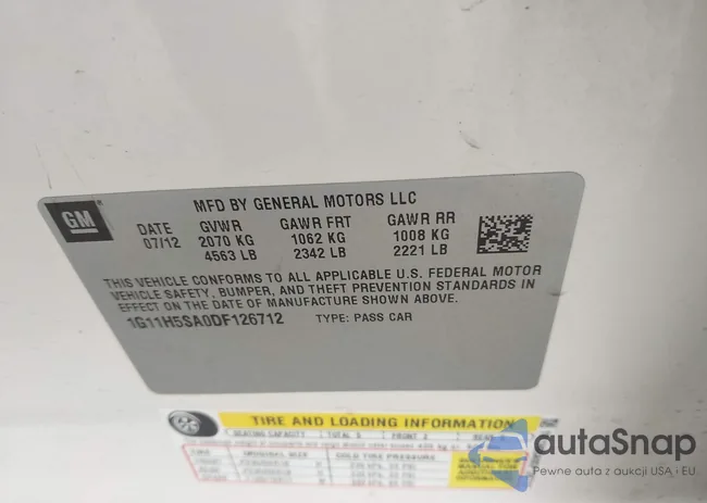 1G11H5SA0DF126712: 44295593