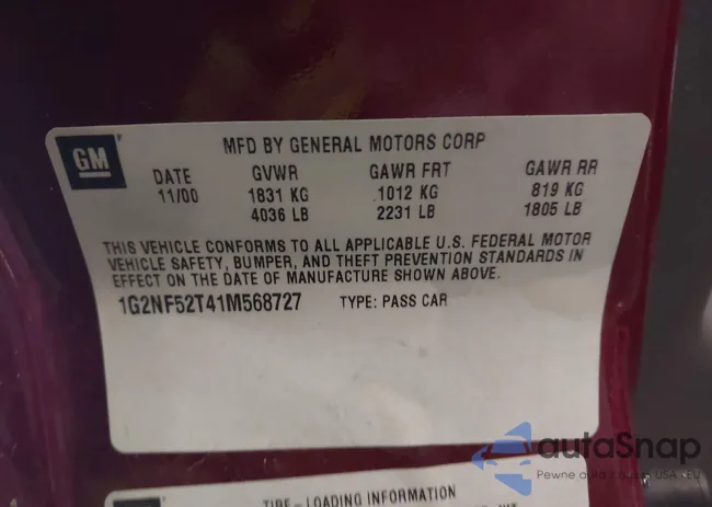 1G2NF52T41M568727: 44294836