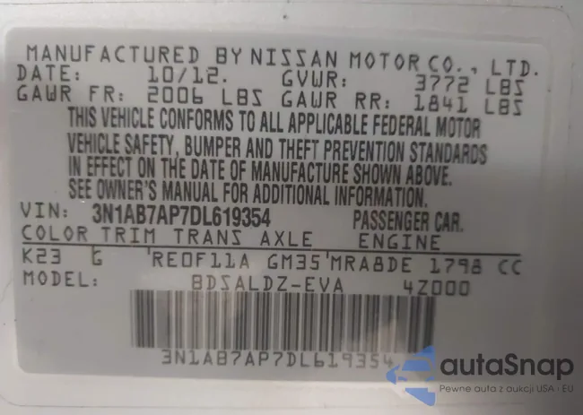 3N1AB7AP7DL619354: 44294953