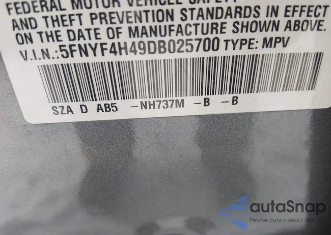 5FNYF4H49DB025700: 44294979