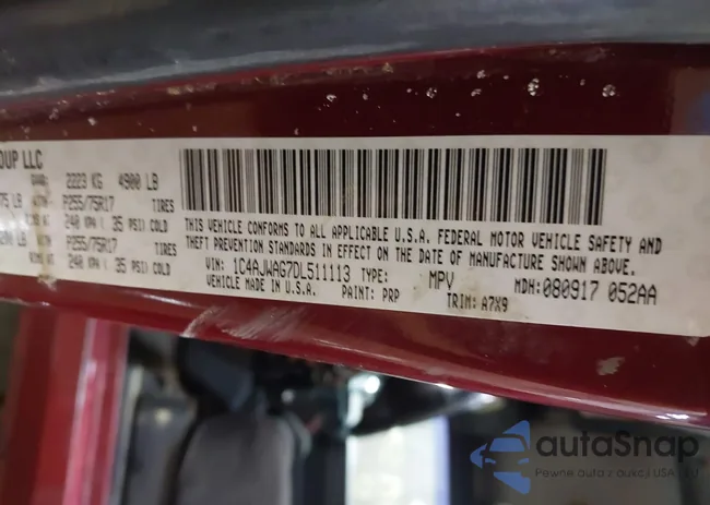 1C4AJWAG7DL511113: 44295000