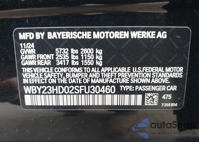 WBY23HD02SFU30460: 44296066