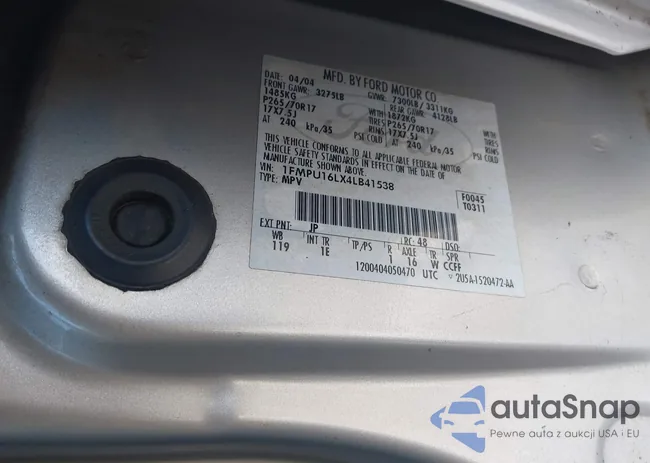 1FMPU16LX4LB41538: 44296123