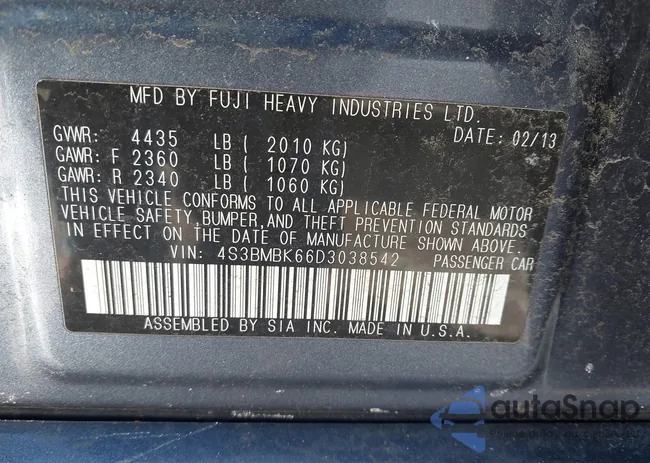 4S3BMBK66D3038542: 44296313