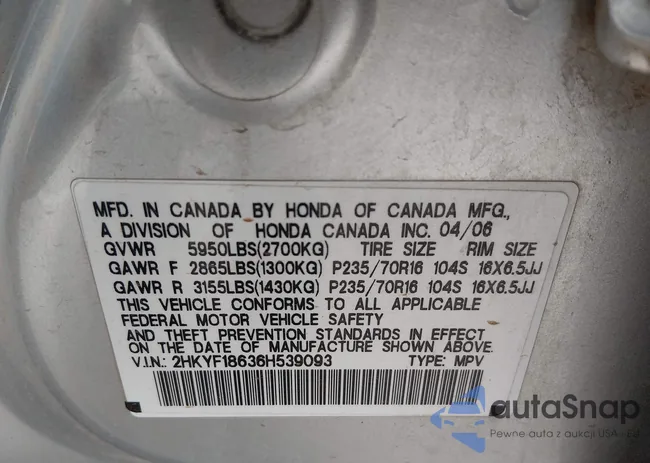 2HKYF18636H539093: 44296317