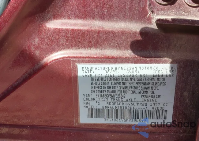 3N1AB8CV5MY326542: 44296341