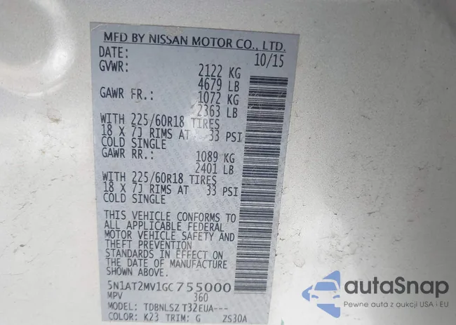 5N1AT2MV1GC755000: 44296422