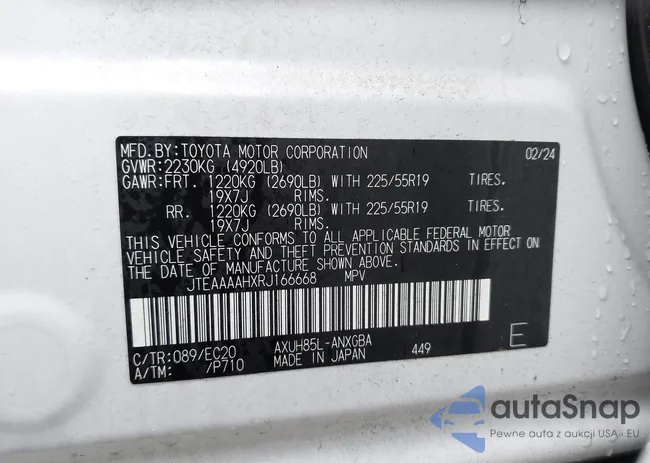 JTEAAAAHXRJ166668: 44296432