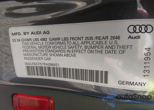 WAUFACF57RA096421: 44296440