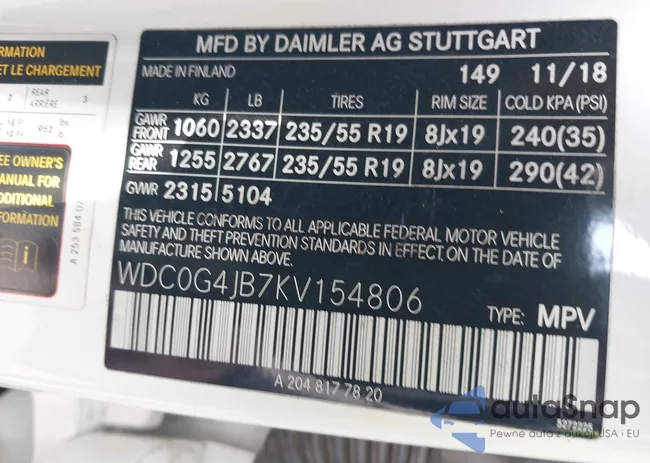 WDC0G4JB7KV154806: 44296487