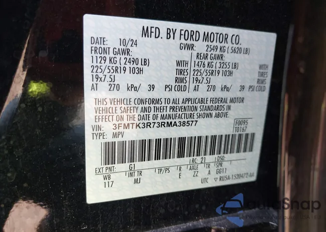 3FMTK3R73RMA38577: 44296524