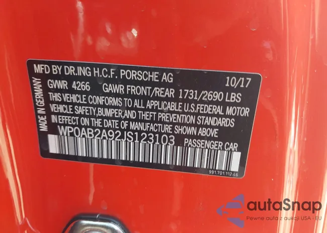 WP0AB2A92JS123103: 44296585