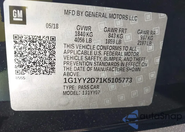 1G1YY2D71K5105773: 44295654