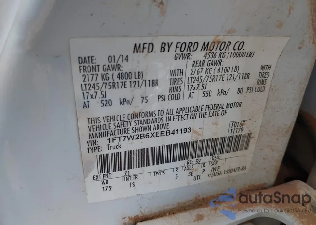 1FT7W2B6XEEB41193: 44295683