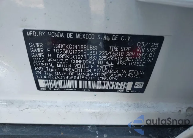 3CZRZ1H56SM754811: 44295725