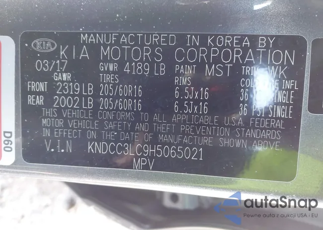 KNDCC3LC9H5065021: 44295800