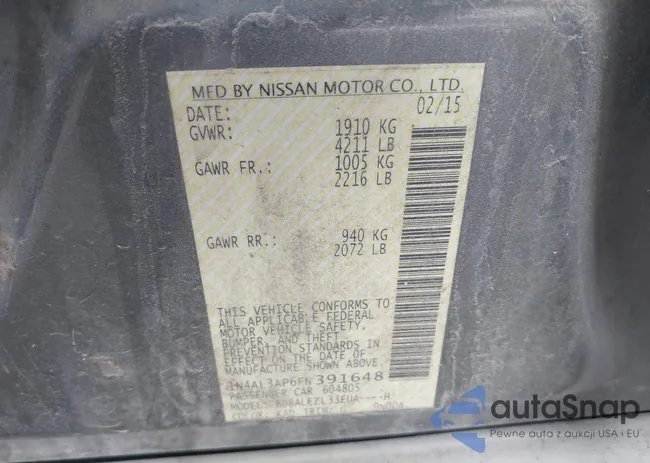 1N4AL3AP6FN391648: 44295817