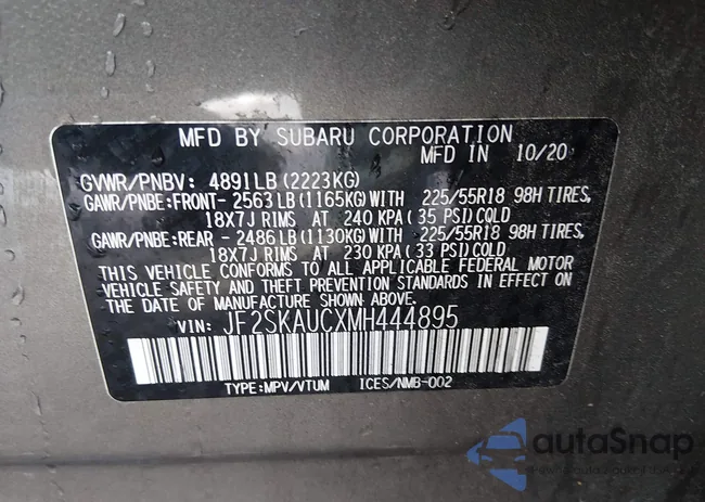 JF2SKAUCXMH444895: 44295871