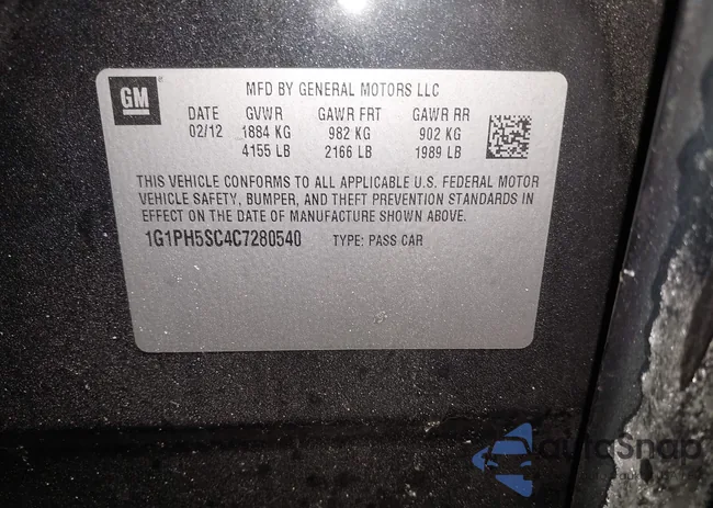 1G1PH5SC4C7280540: 44295942