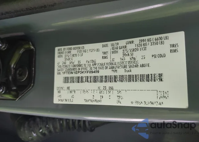 1FTEW1EP3KKF09409: 44297049