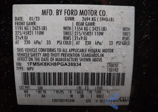 1FMSK8KH8PGA38934: 44297255