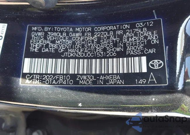 JTDKN3DU0C1531206: 44297279