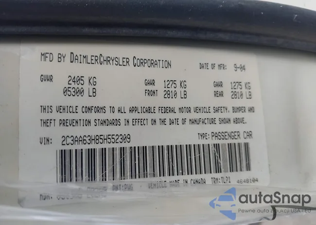 2C3AA63H85H552309: 44297282