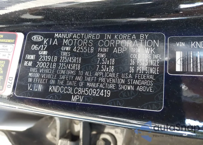 KNDCC3LC8H5092419: 44297370